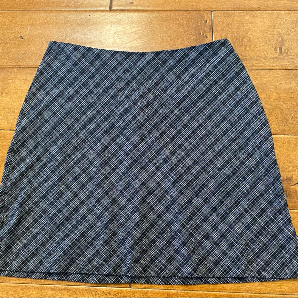 Vintage 90’s Tracy Evans Plaid Black and Gray Mini Skirt
